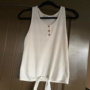 Cream knitted tank top